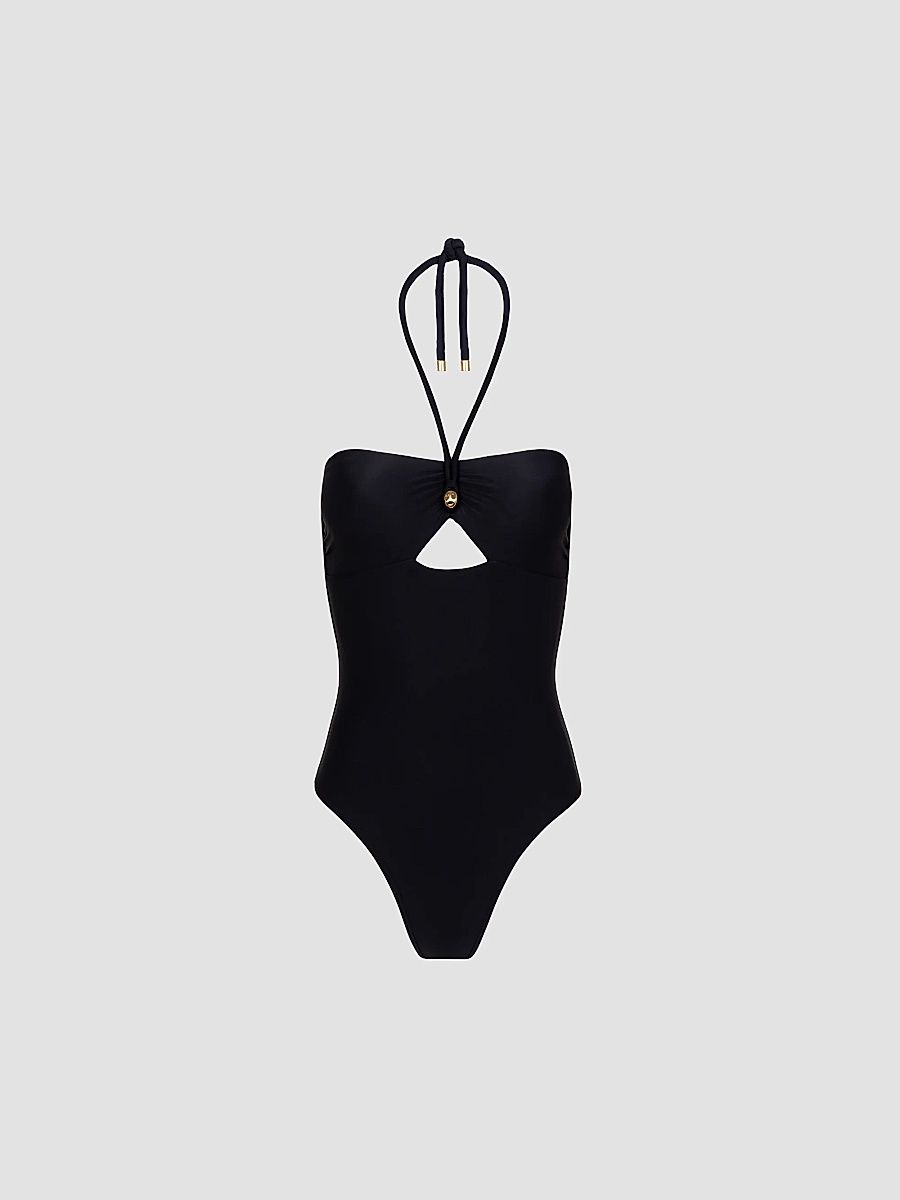 ViX by Paula Hermanny Women's Meera Bandeau One-Piece Swimsuit - Black - Size Small
