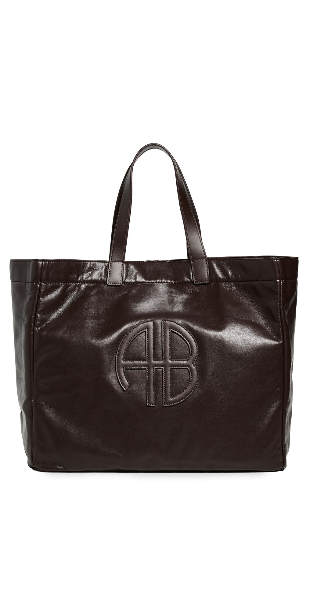 ANINE BING Large Rio Tote Dark Brown One Size