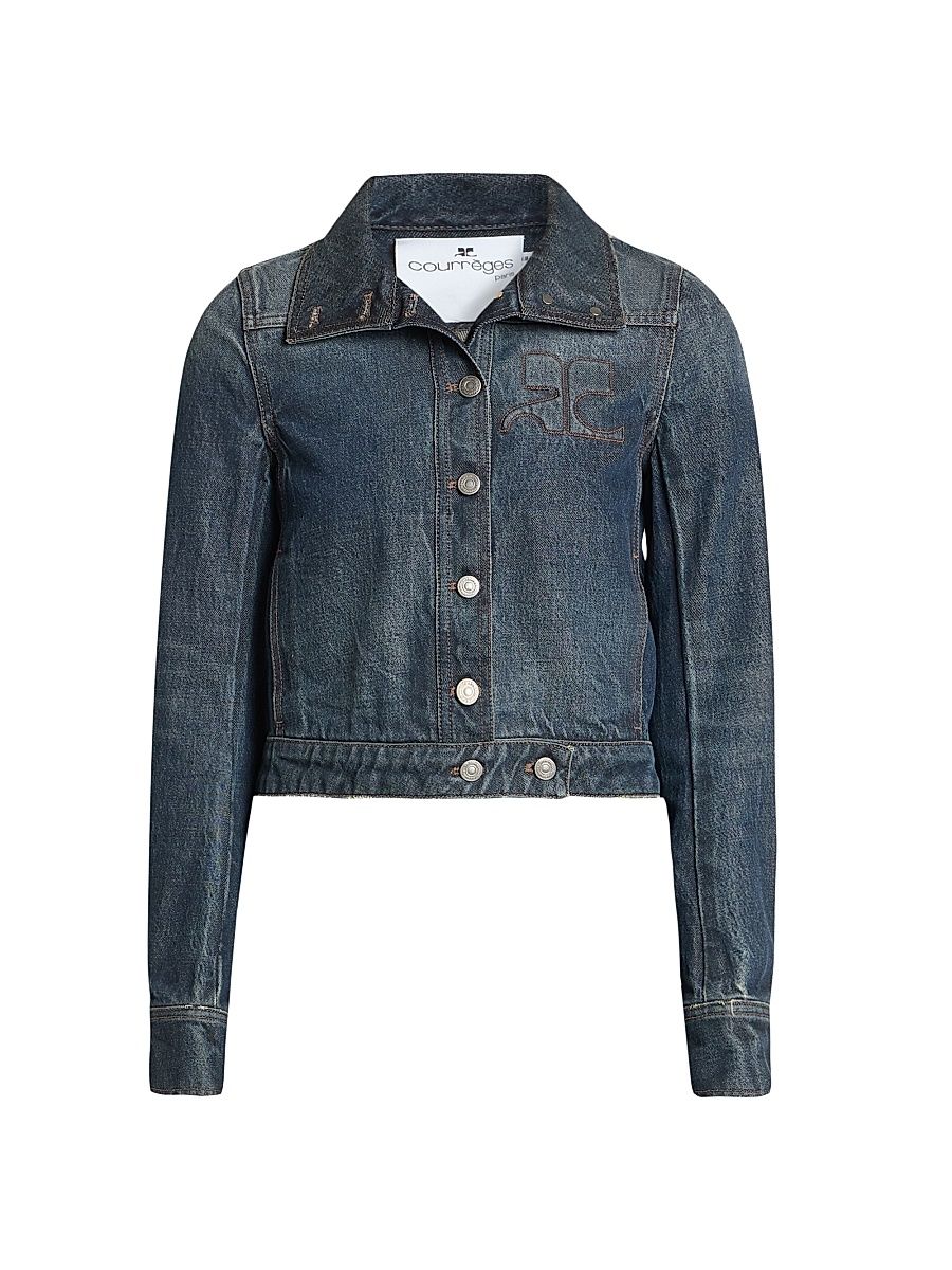 Women's Reedition Vintage Denim Jacket - Vintage Medium Blue - Size 12