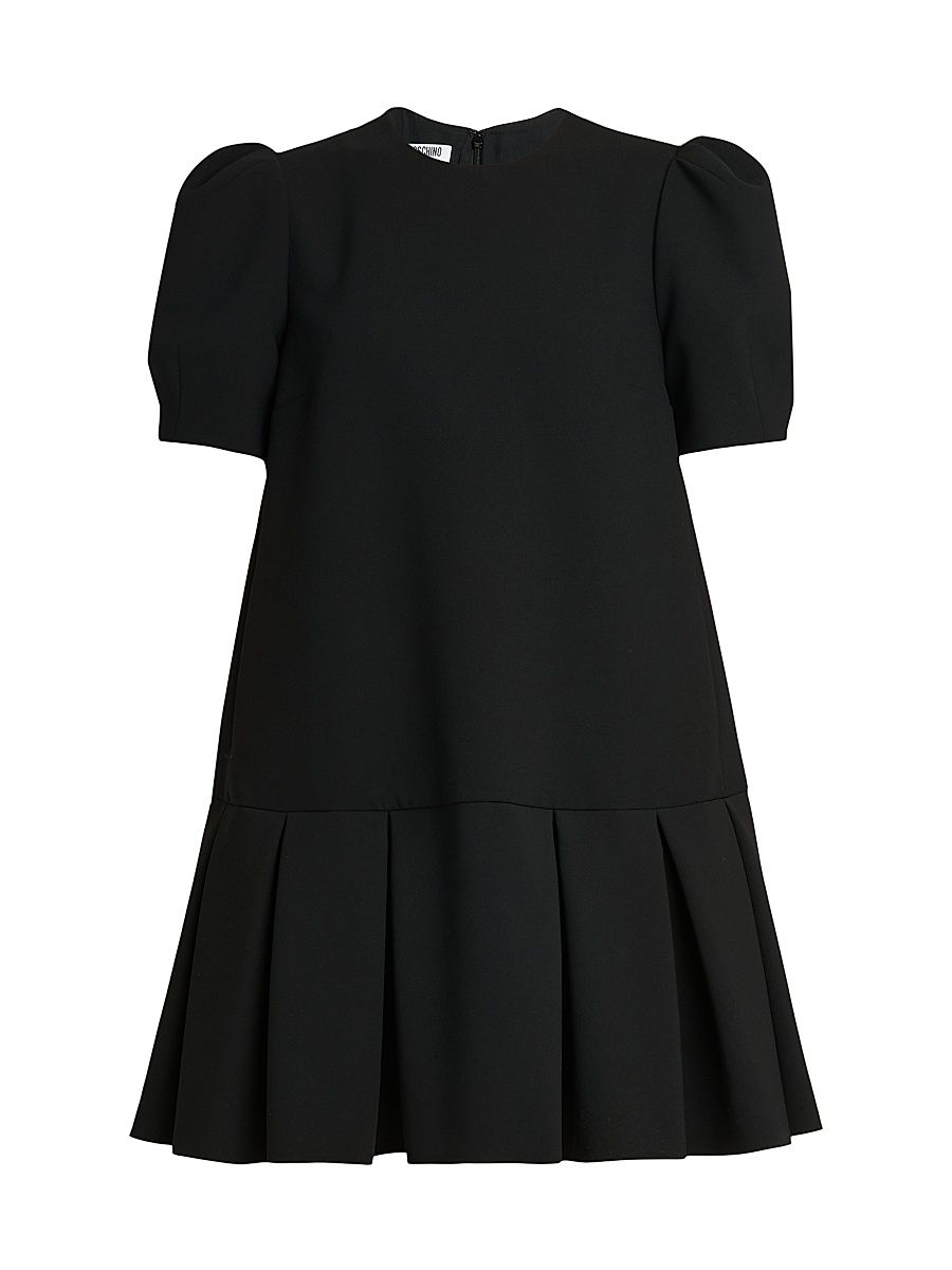 Women's Pleated-Hem Oversized Minidress - Black - Size 14