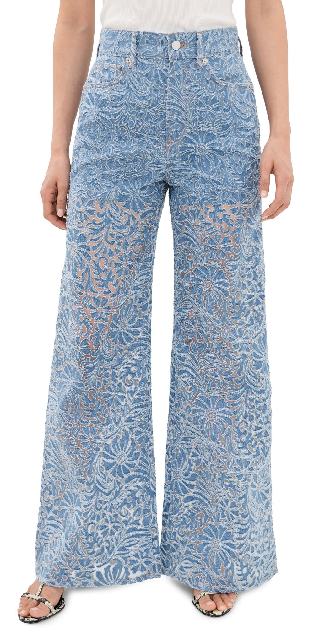 Veronica Beard Jean Taylor Floral Burnout Jeans Lkshre 25