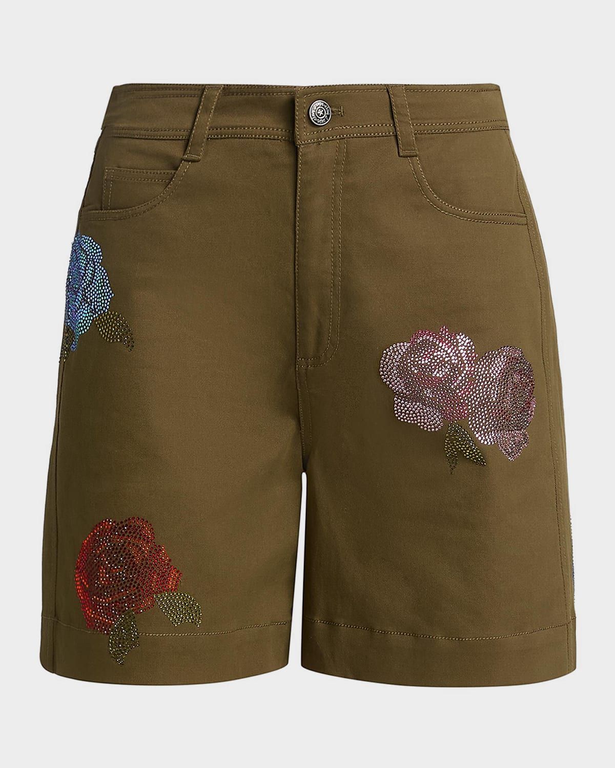 Betsy Heatset Roses Cargo Shorts