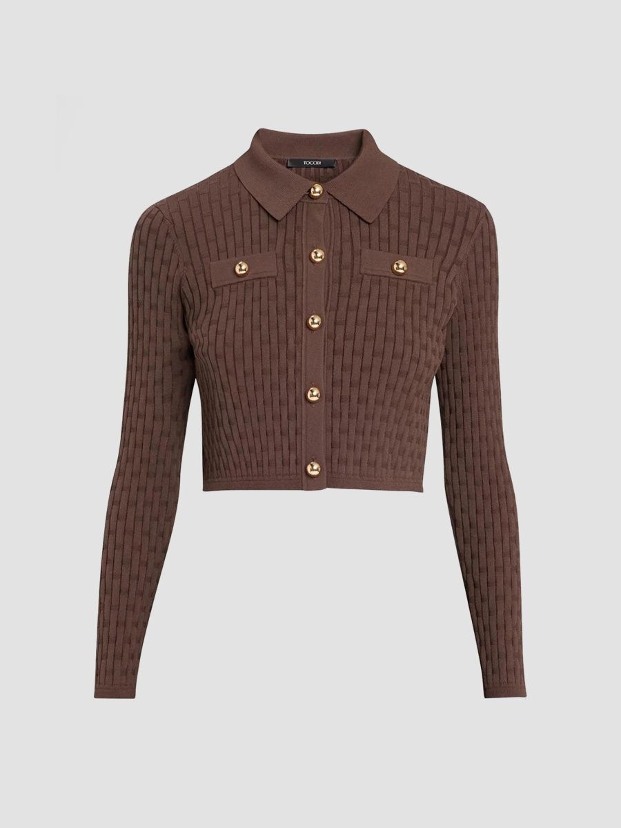 Toccin Women's Posie Compact Knit Jacket - Espresso - Size XL