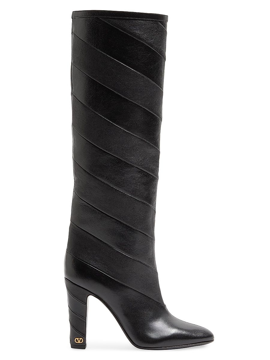 Women's Rayons 100MM Nappa Boots - Black - Size 10