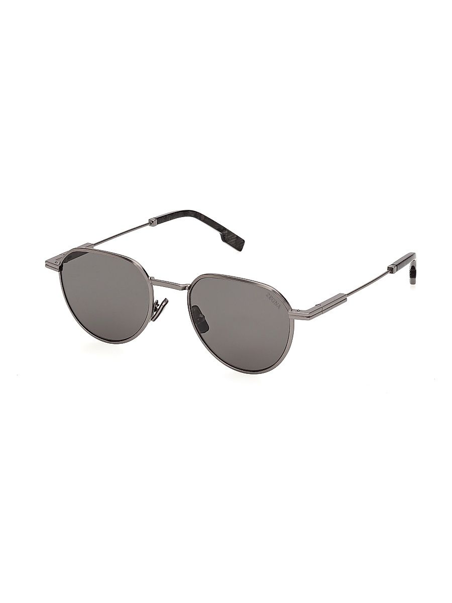 Men's Metal Aviator 51MM Sunglasses - Grey