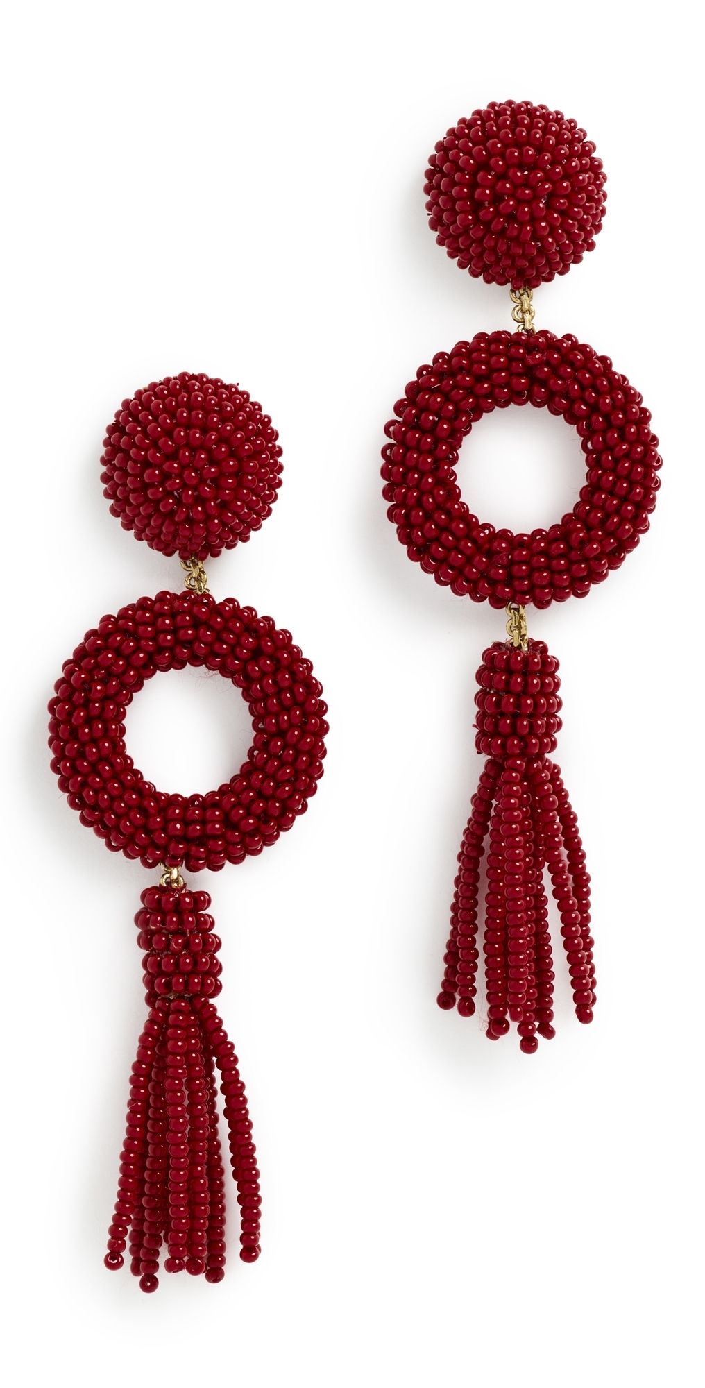 Deepa Gurnani Deepa by Deepa Gurnani Oliver Earrings Maroon One Size