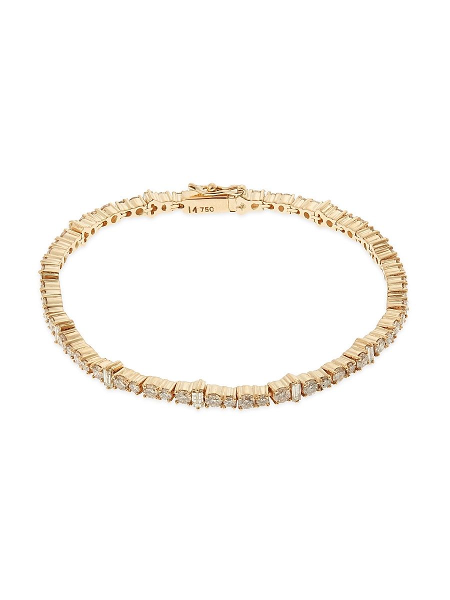 Women's Rivulet Spread 18K Yellow Gold & Brown Diamond Bracelet - Gold