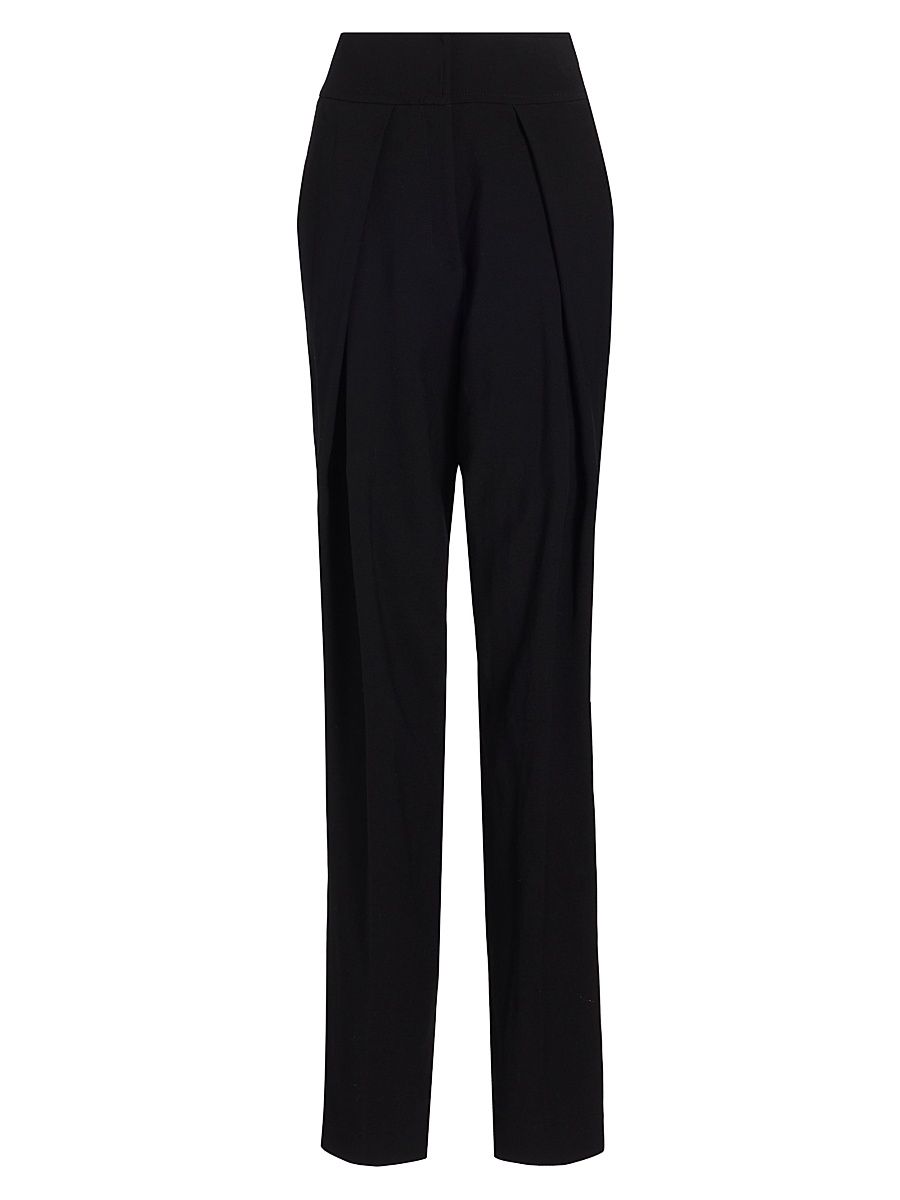 Women's Dara Wool-Blend Trousers - Black - Size 10