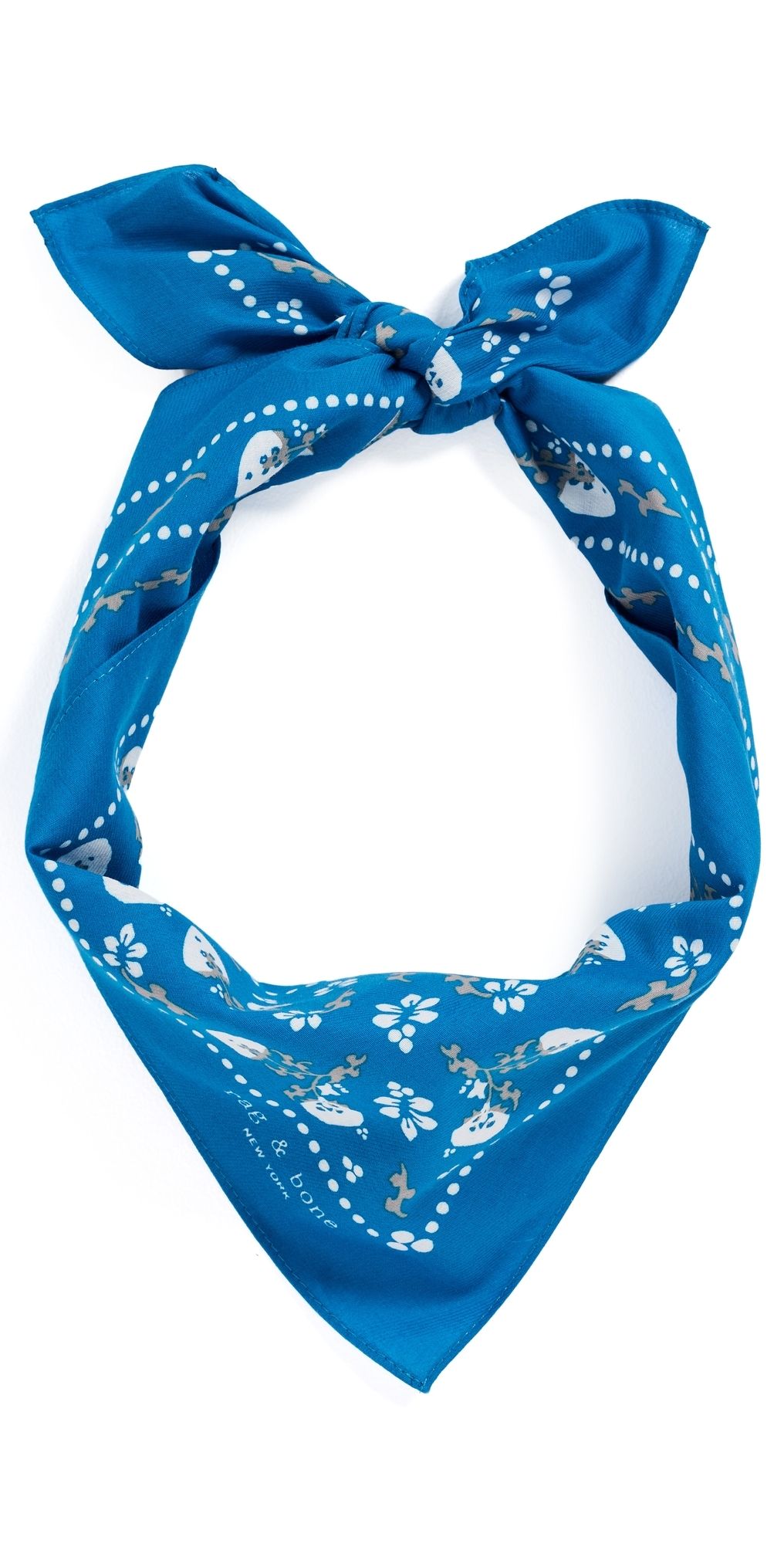 rag & bone Floral Western Bandana Blue Floral One Size