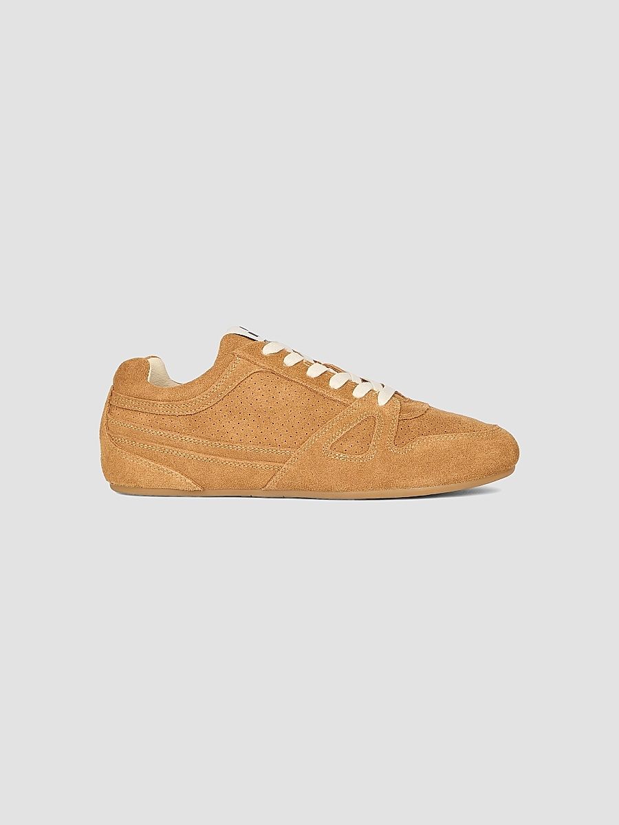 Isabel Marant Women's Senny Low-Top Suede Sneakers - Cognac - Size 9