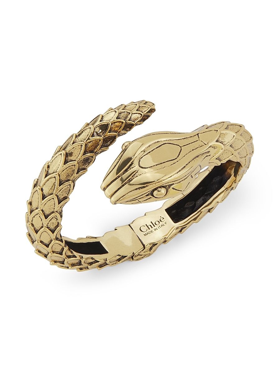 Women's Snake Goldtone Bracelet - Vintage Gold
