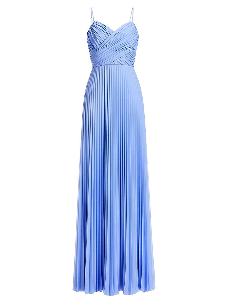 Women's Aspen Pleated Gown - Sky - Size XS