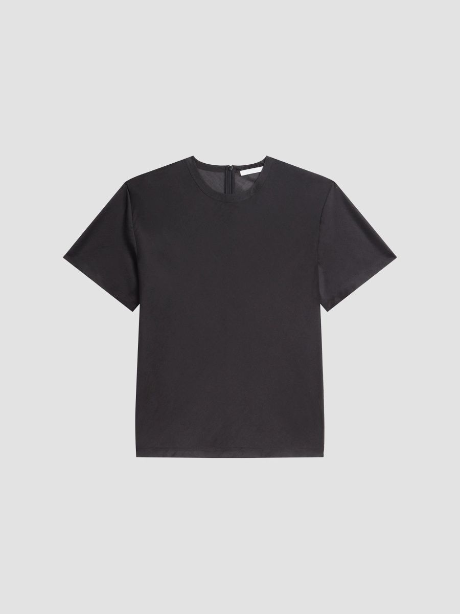 Helmut Lang Women's Voile Crewneck T-Shirt - Black - Size Medium