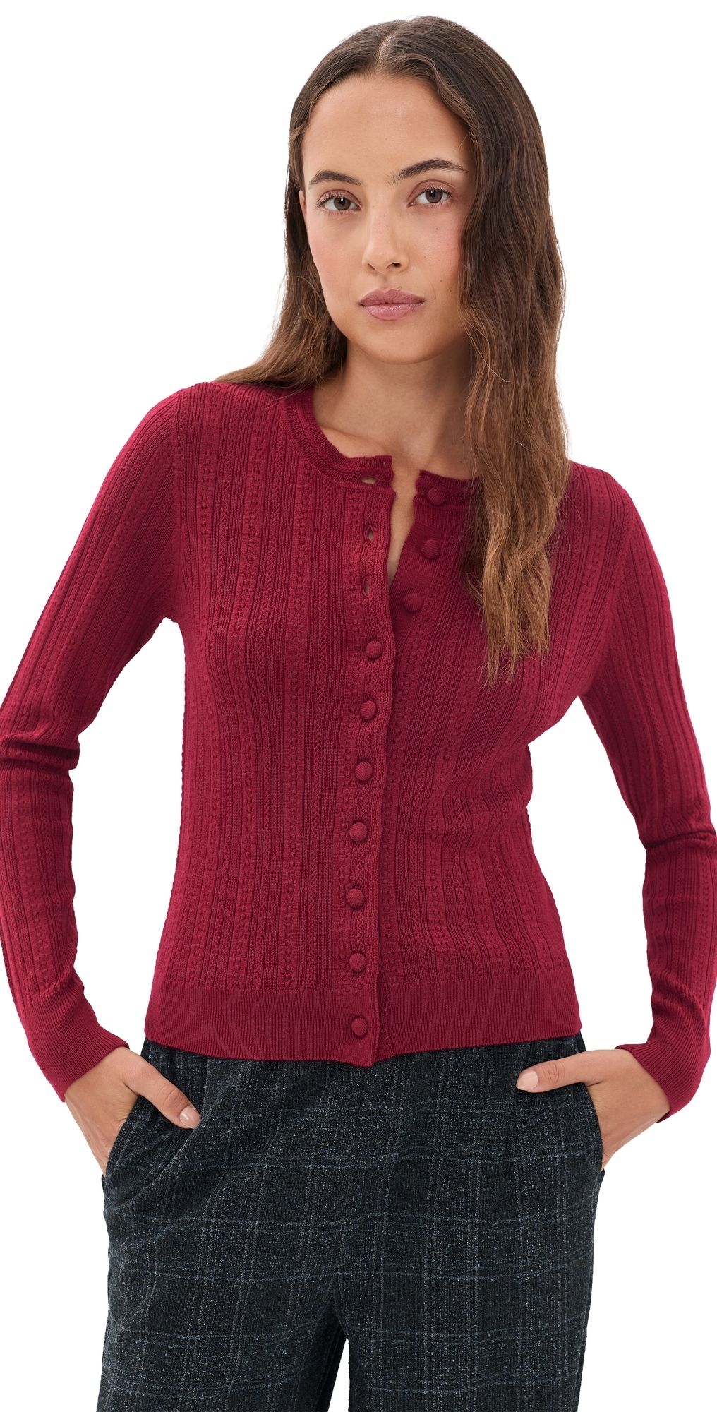 rag & bone Rhodes Crew Cardigan Pmgt S