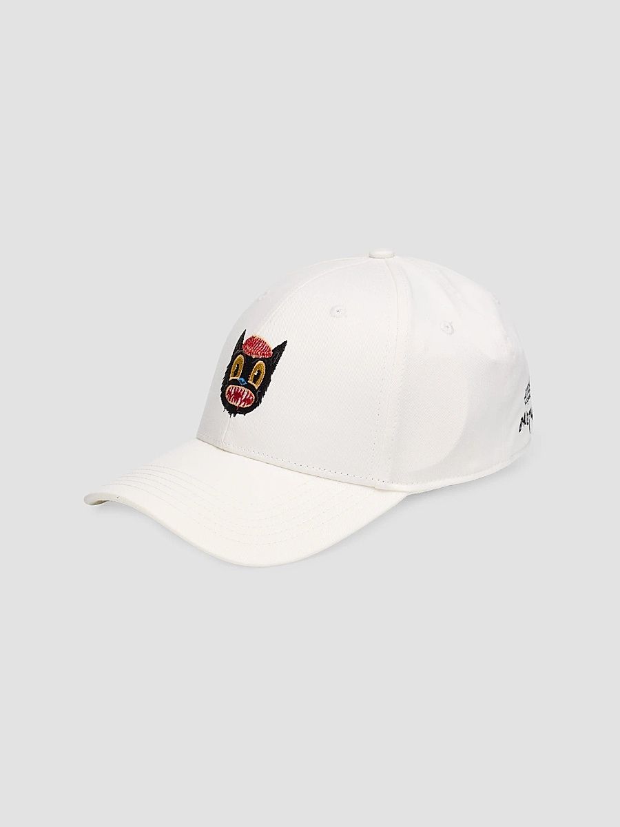 Arrels Barcelona Men's Arrels Barcelona X Gary Baseman Small Cat Baseball Cap - Off White