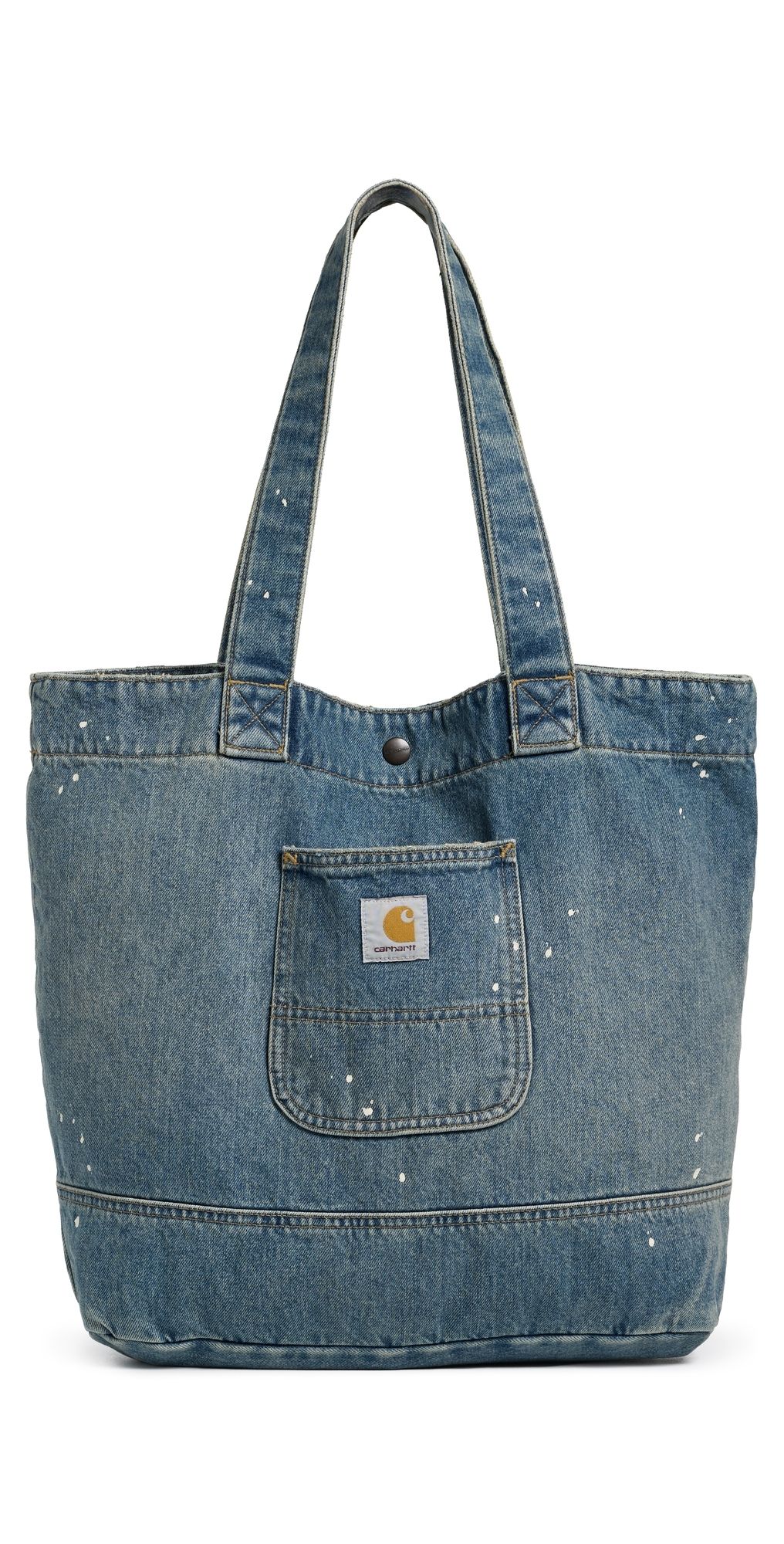 Carhartt WIP Denim Tote Bag Blue (Destroy Wash, Splatter) One Size
