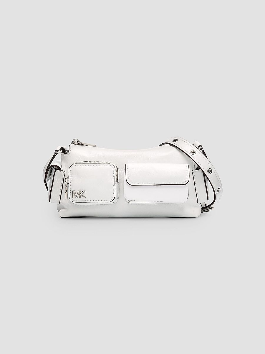 MICHAEL Michael Kors Women's Small Dakota Leather Crossbody Bag - White