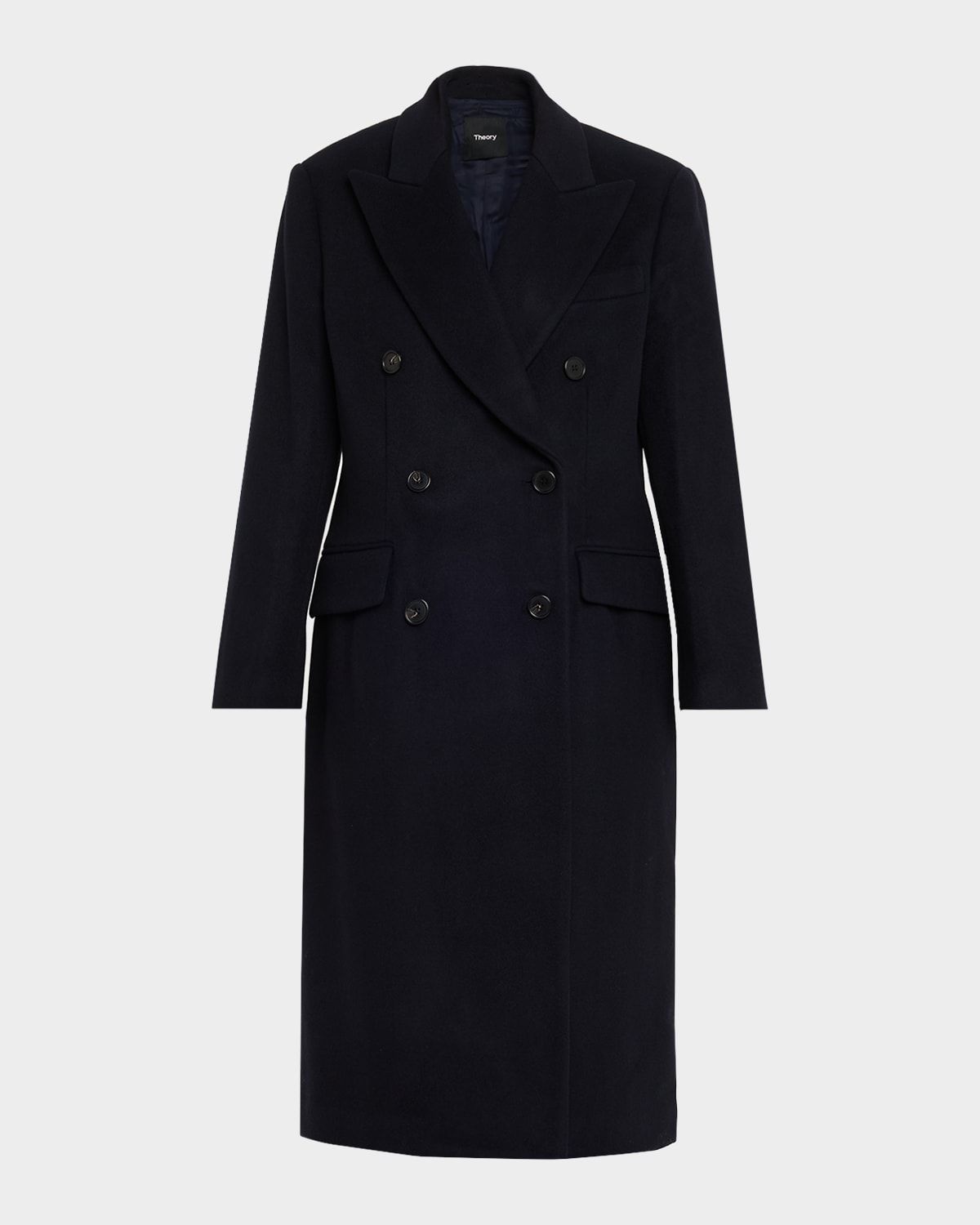Double-Breasted Wool-Blend Coat