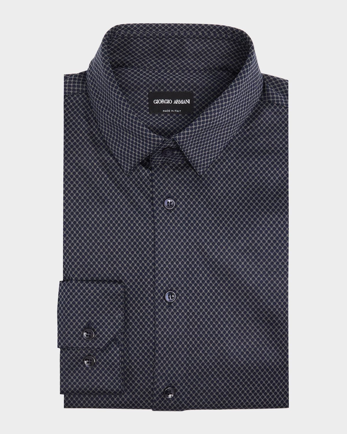 Men & apos;s Micro-Circle Point Collar Dress Shirt