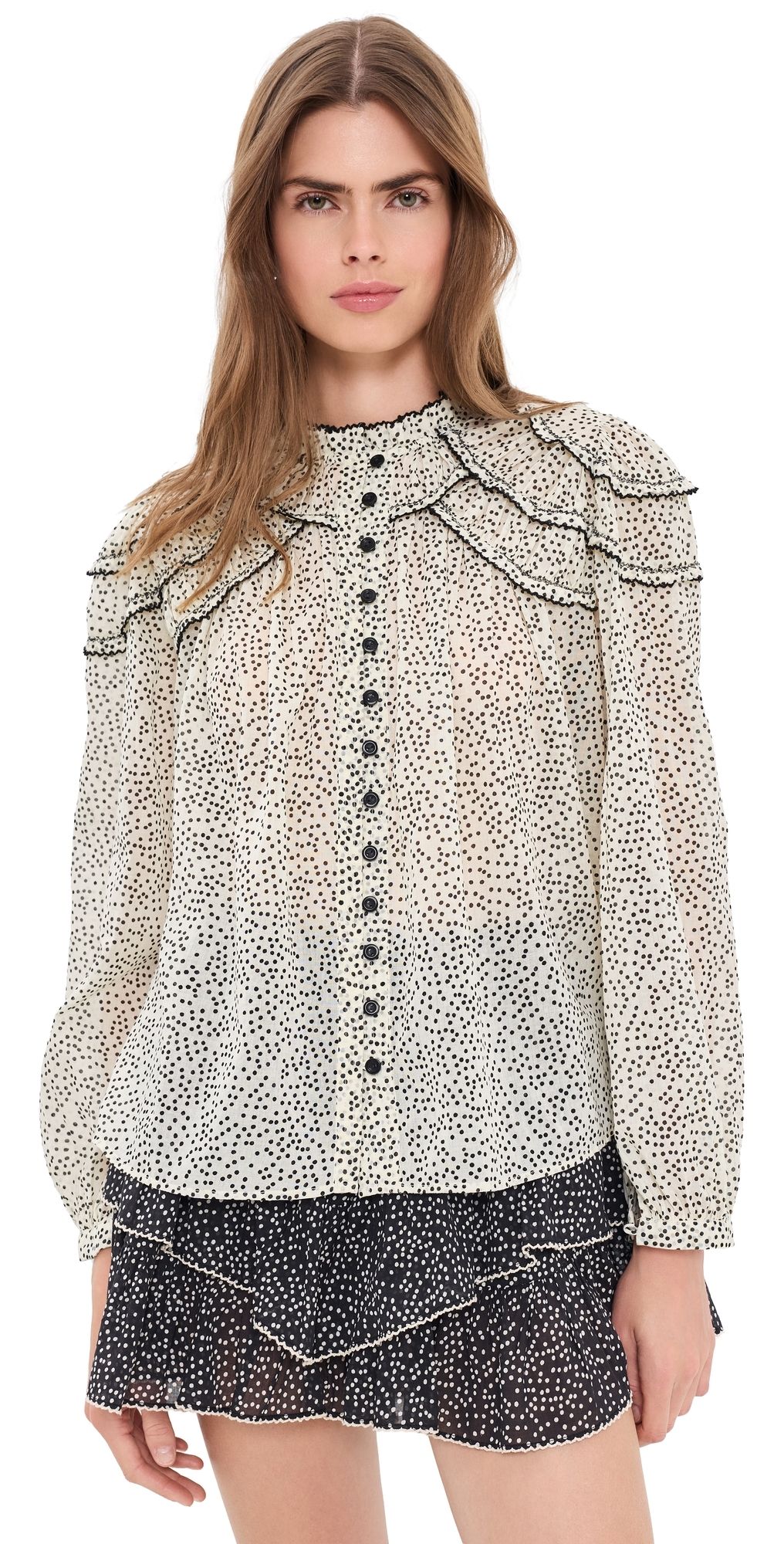 Isabel Marant Étoile Christa Top Ecru/Black 34