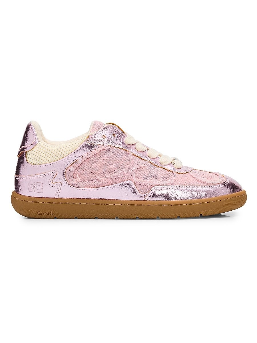 Women's Crinkle Low-Top Sneakers - Cameo Pink - Size 11