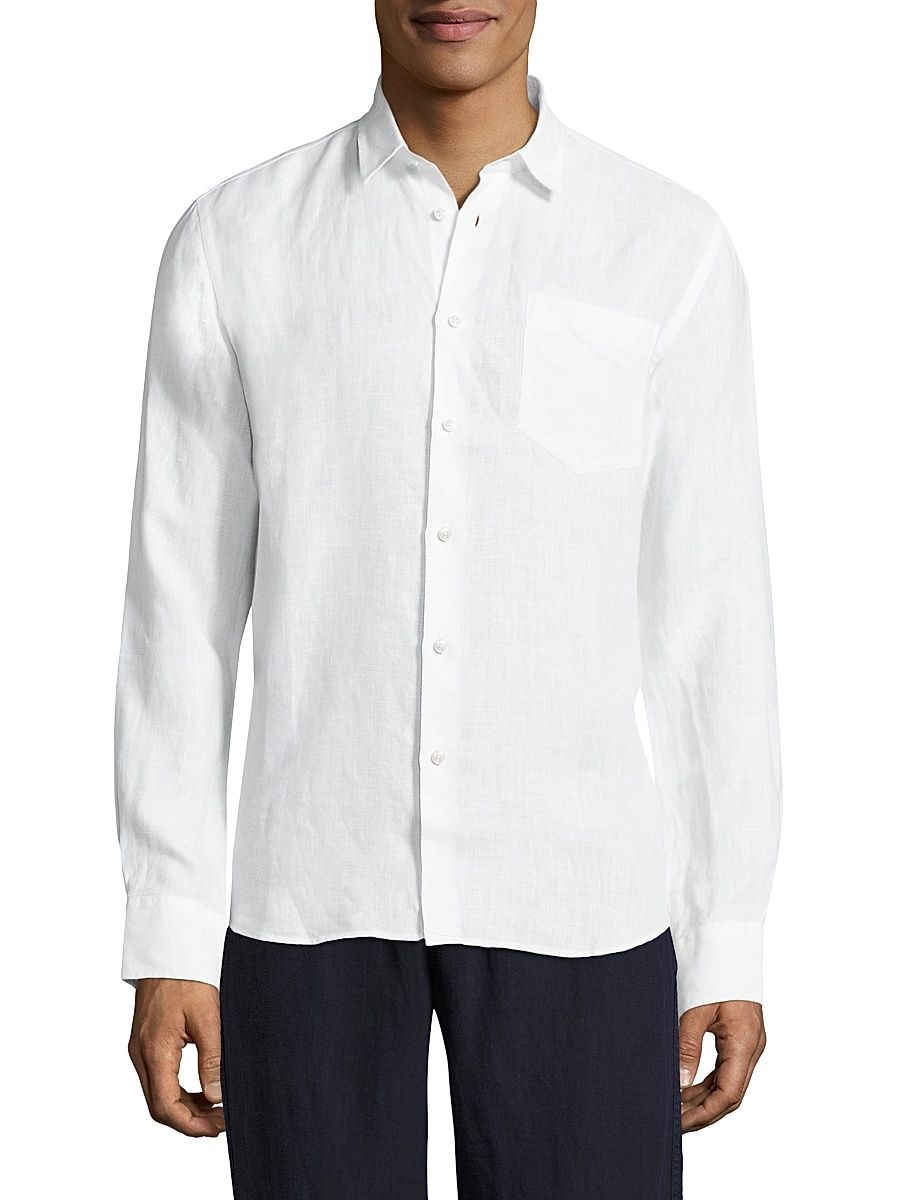 Men's Lagoon Linen Shirt - White - Size XXXL