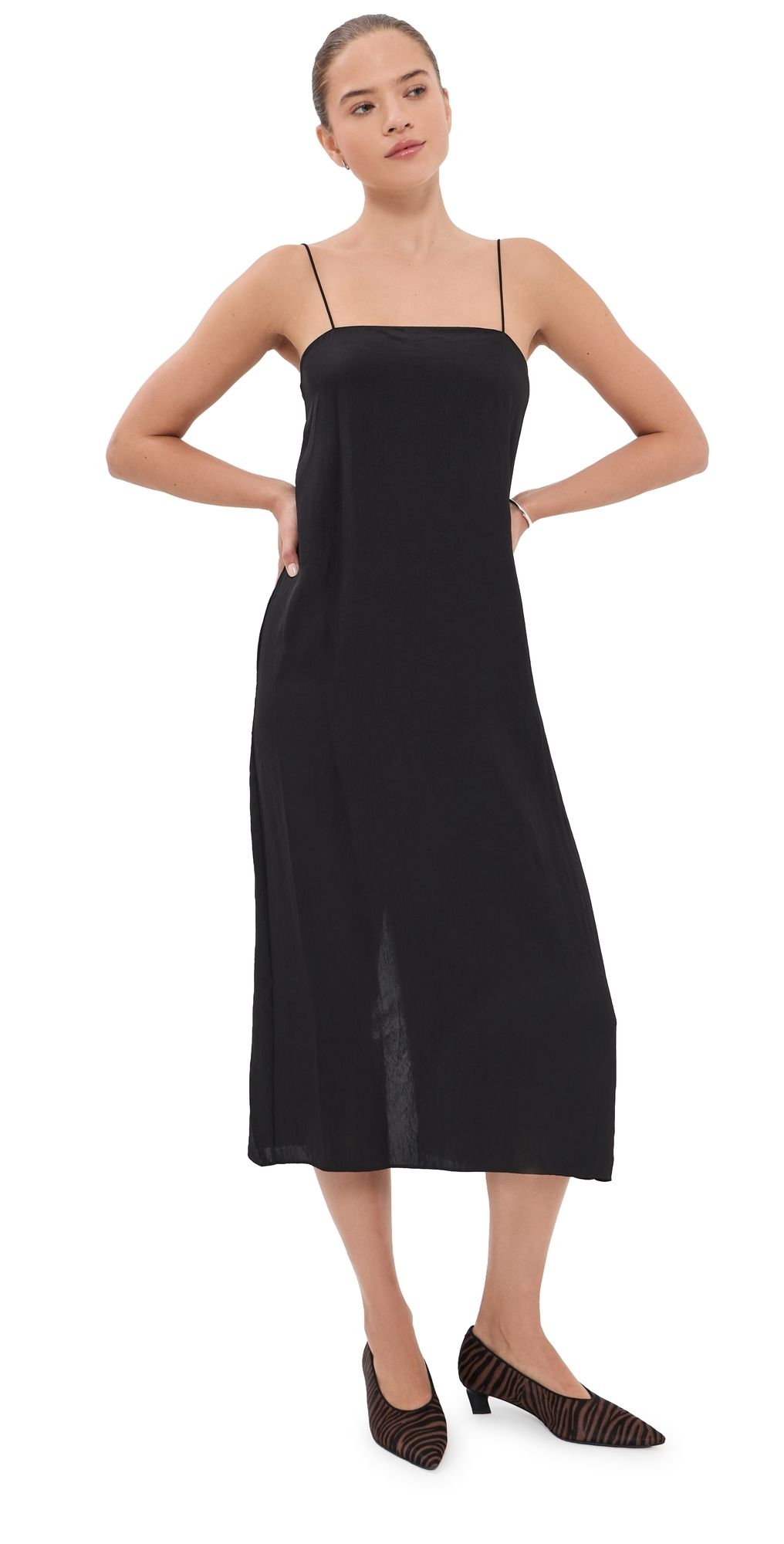 Tibi Slip Cami Dress Black 14