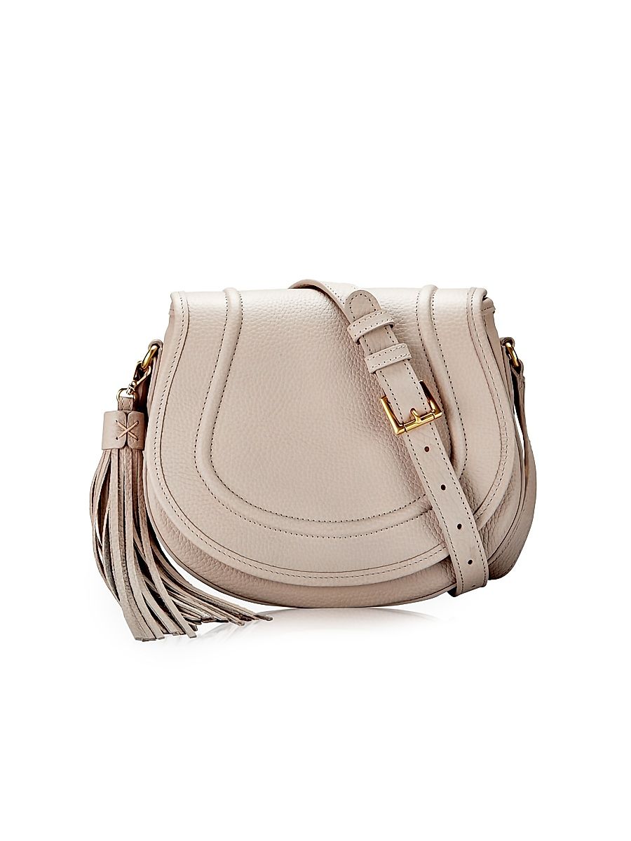 Women's Jenni Pebbled Leather Saddle Bag - Beechwood