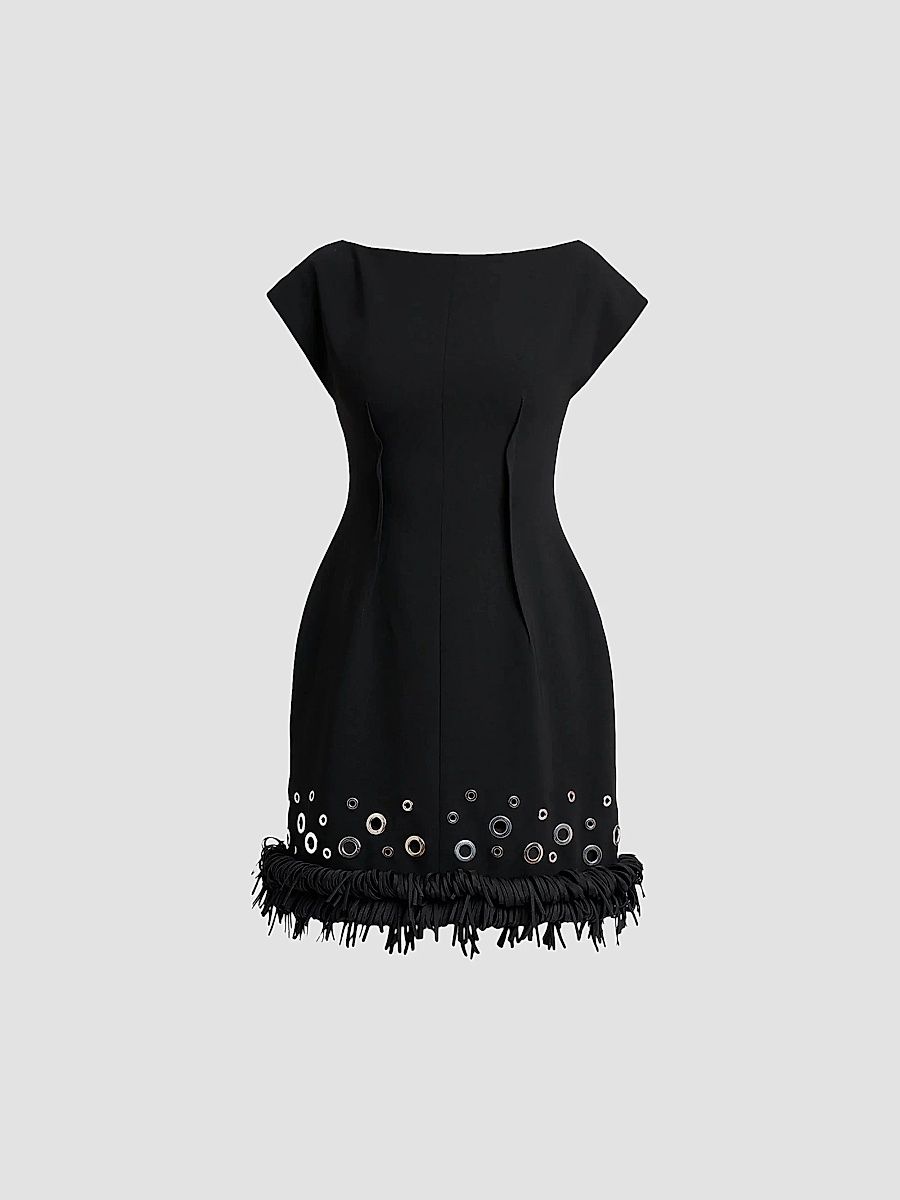 Proenza Schouler Women's Grazziela Grommet Mini Dress - Black - Size 10