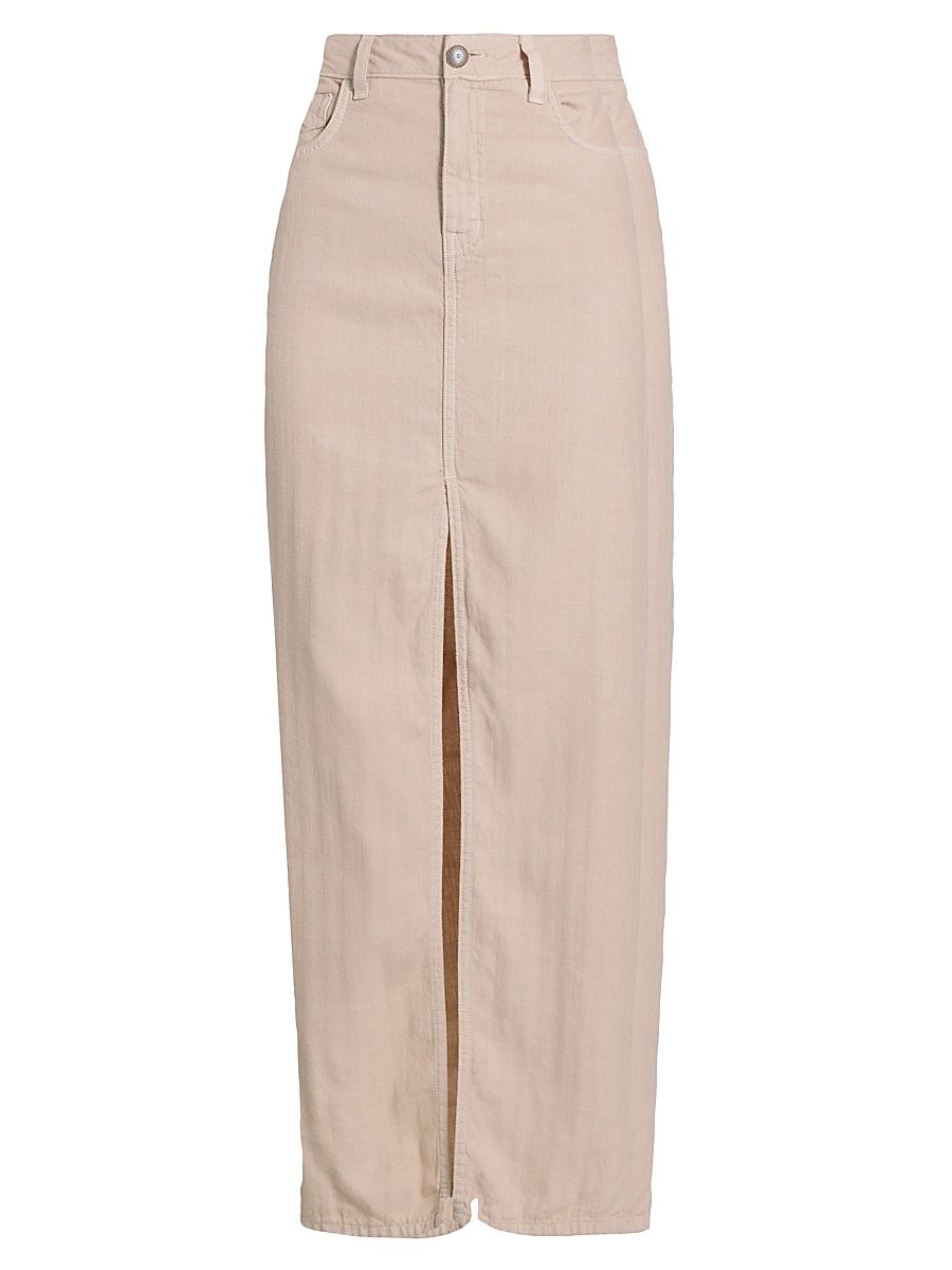 Women's Carmy Denim Maxi Skirt - Cement - Size 30
