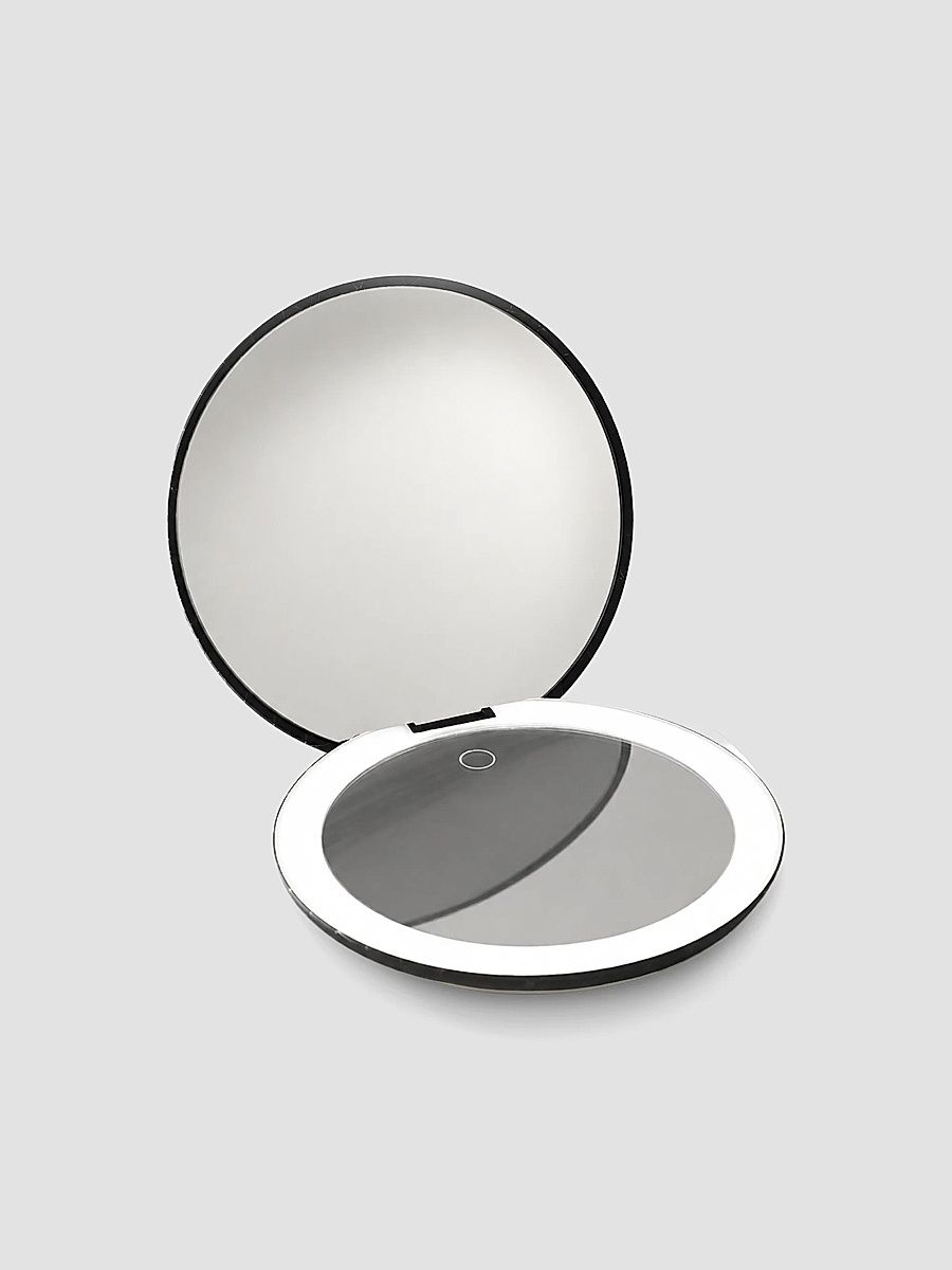 LED Compact Makeup Mirror - Black