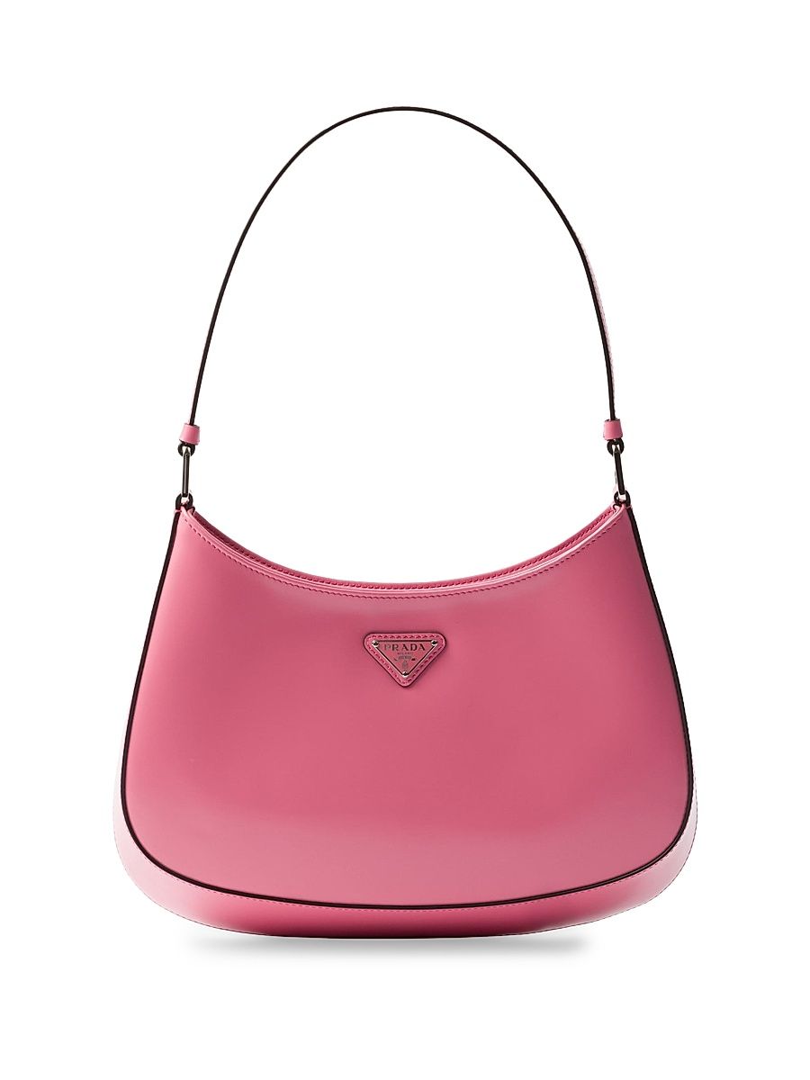 Women's Cleo Brushed Leather Shoulder Bag - Pink