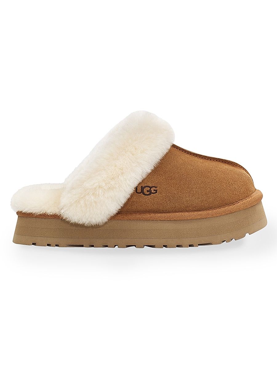 Women's Disquette Suede Slippers - Chestnut - Size 7