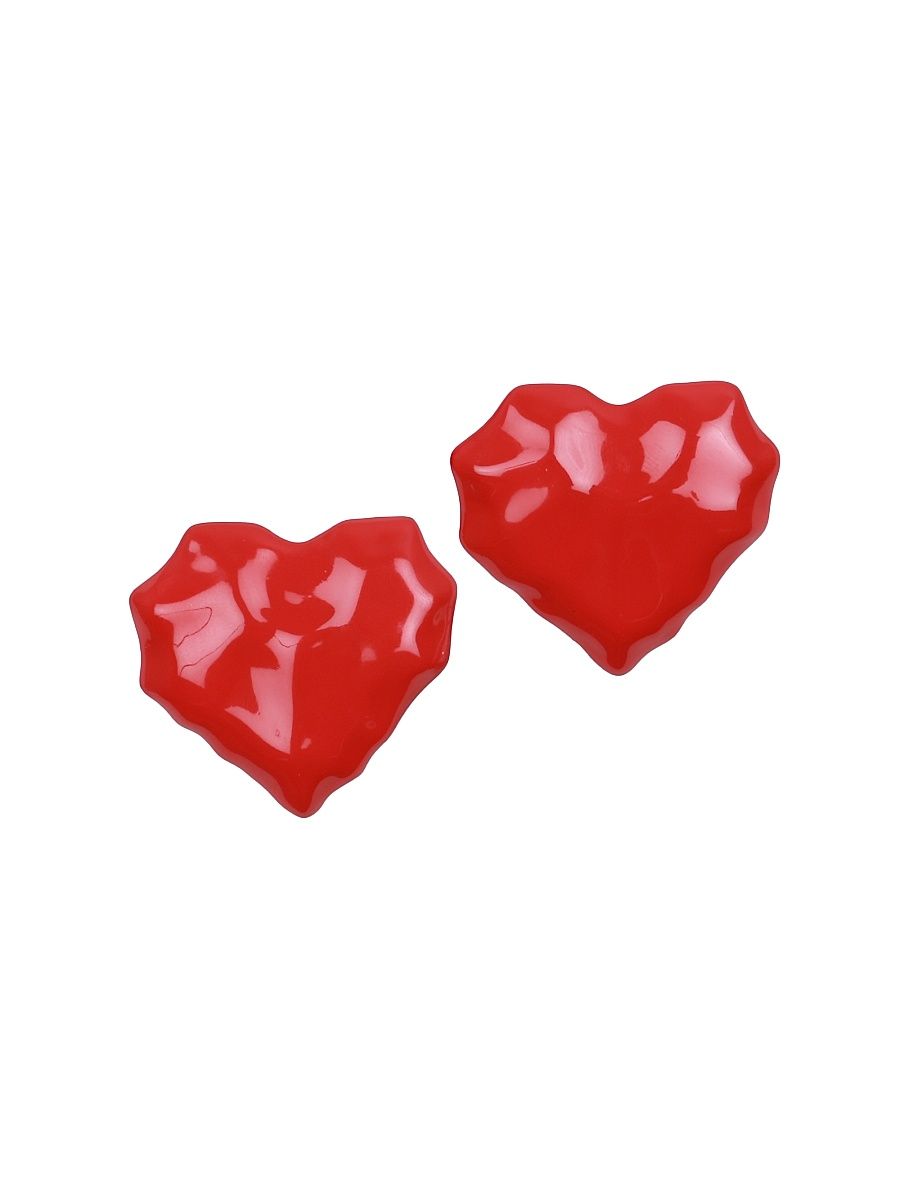 Women's Lovegood Enamel Heart Stud Earrings - Red