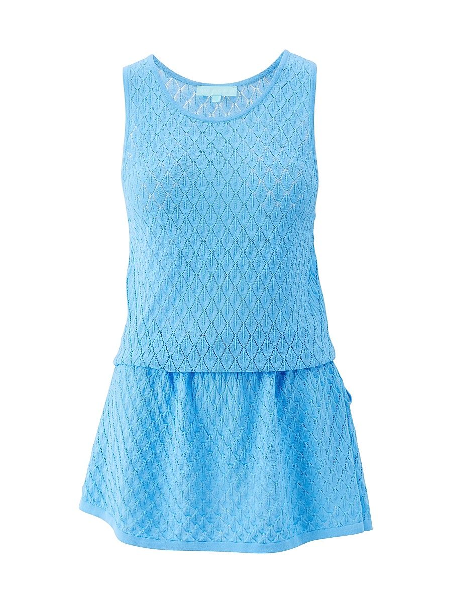 Women's Ambra Drawstring Cover-Up Minidress - Ocean - Size Small