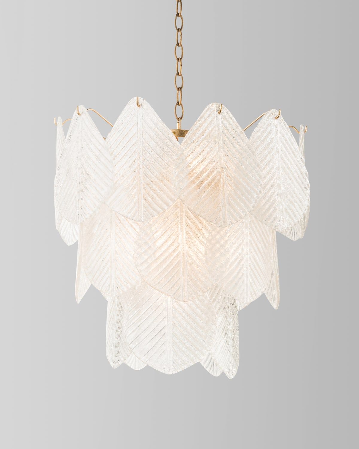 9-Light Frosted Glass Chandelier