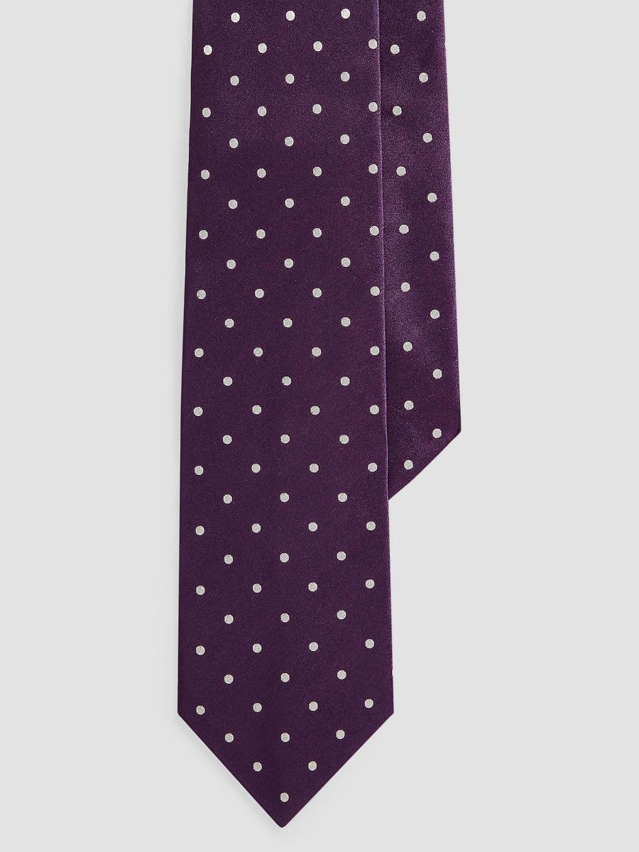 Ralph Lauren Purple Label Men's Polka Dot Tie - Dark Purple