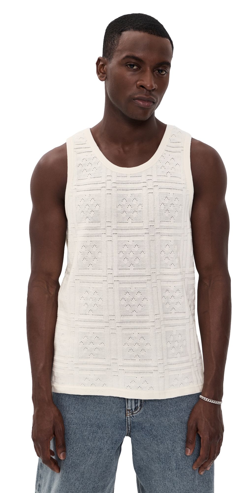 Les Deux Huxley Pointelle Tank Top Eggnog White S