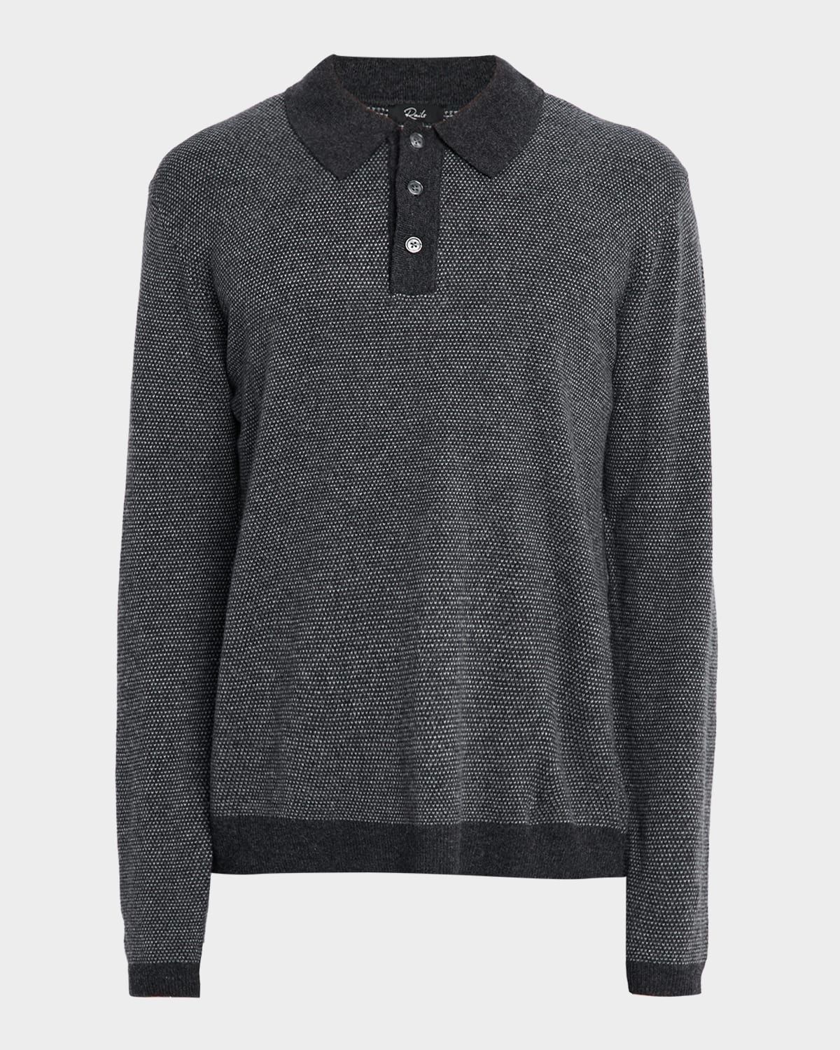 Men & apos;s Anders Wool-Blend Contrast-Trim Polo Sweater