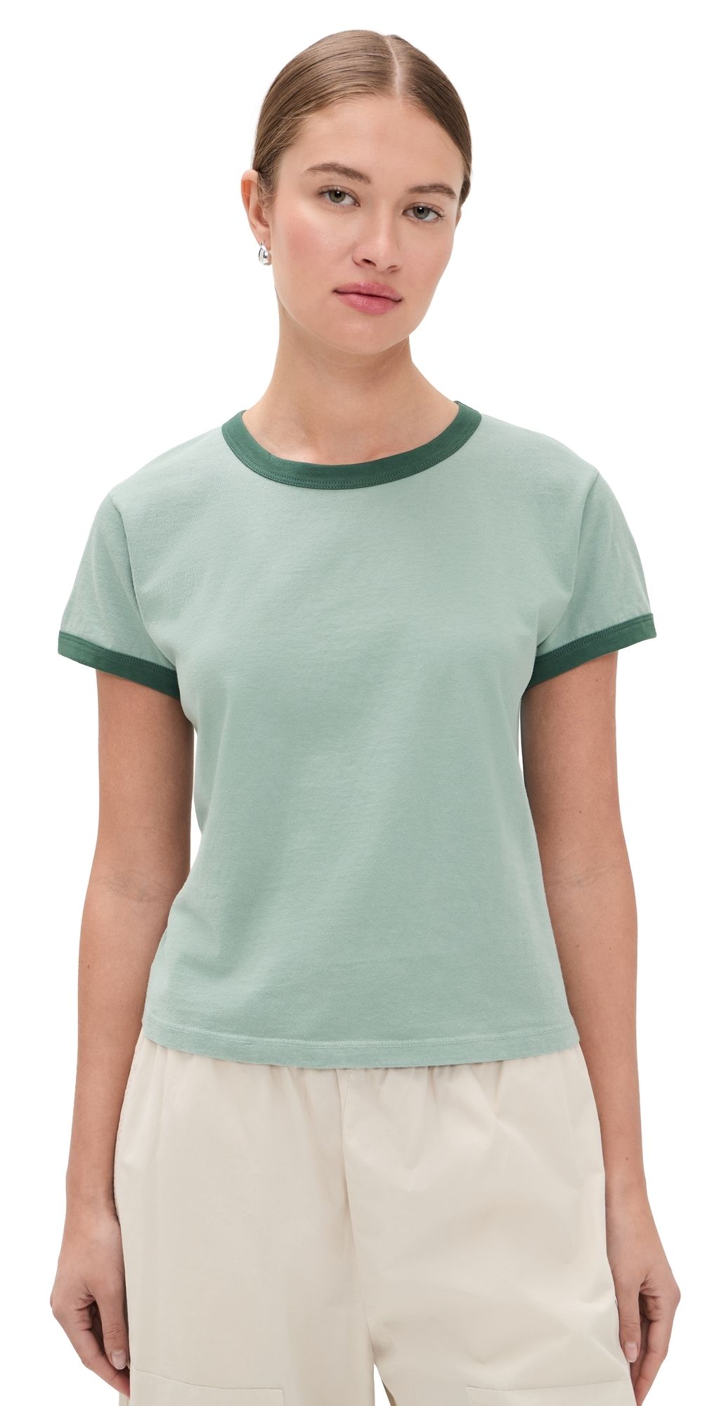 Leset Margo Ringer Tee Eucalyptus/Basil L
