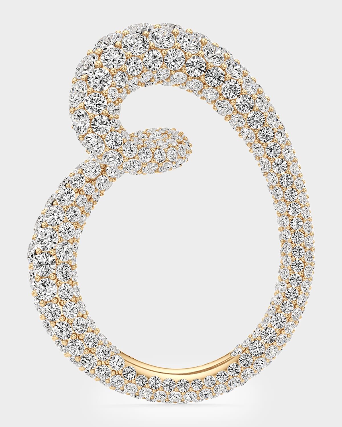 Whirlwind Lab-Grown Diamond Pave Ring in 18K Yellow Gold