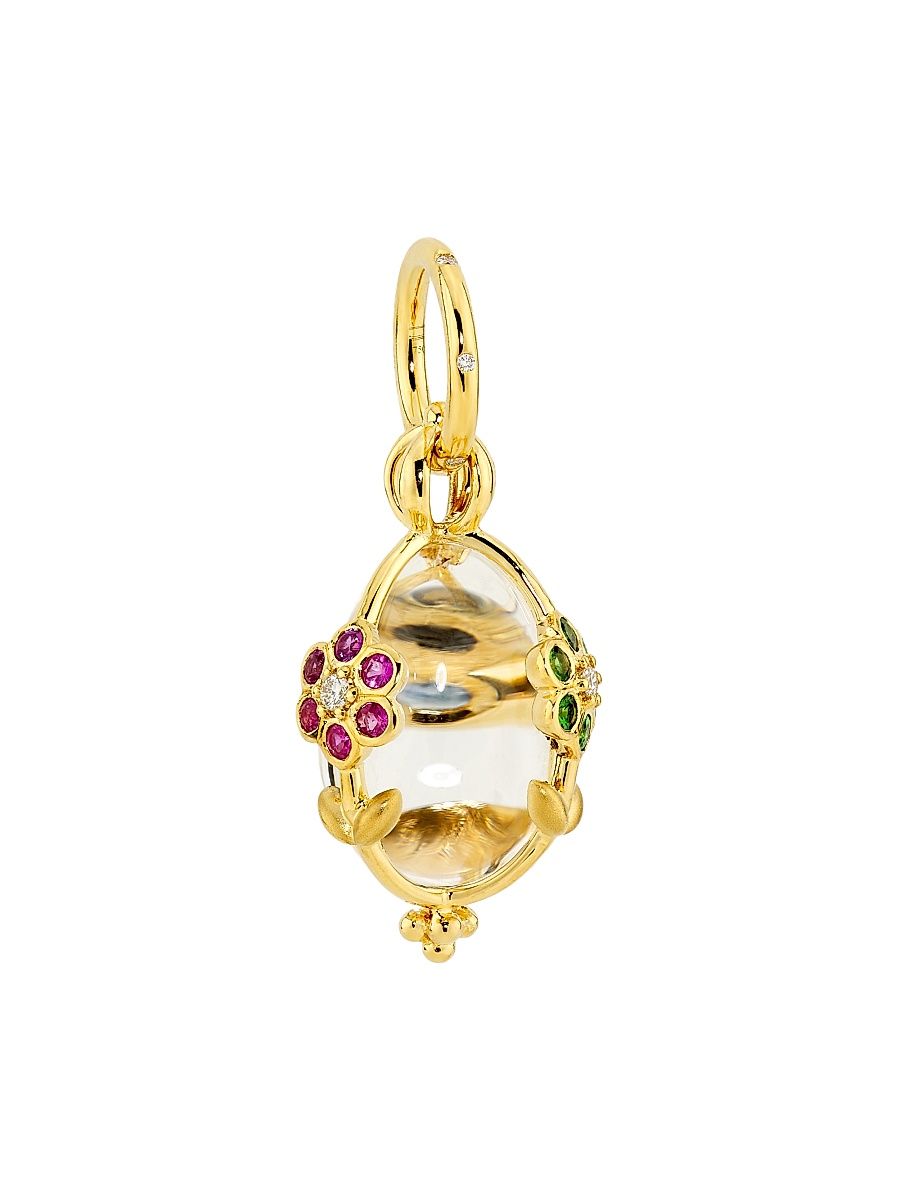 Women's Fiori 18K Yellow Gold & Multi-Gemstone Amulet - Yellow Gold
