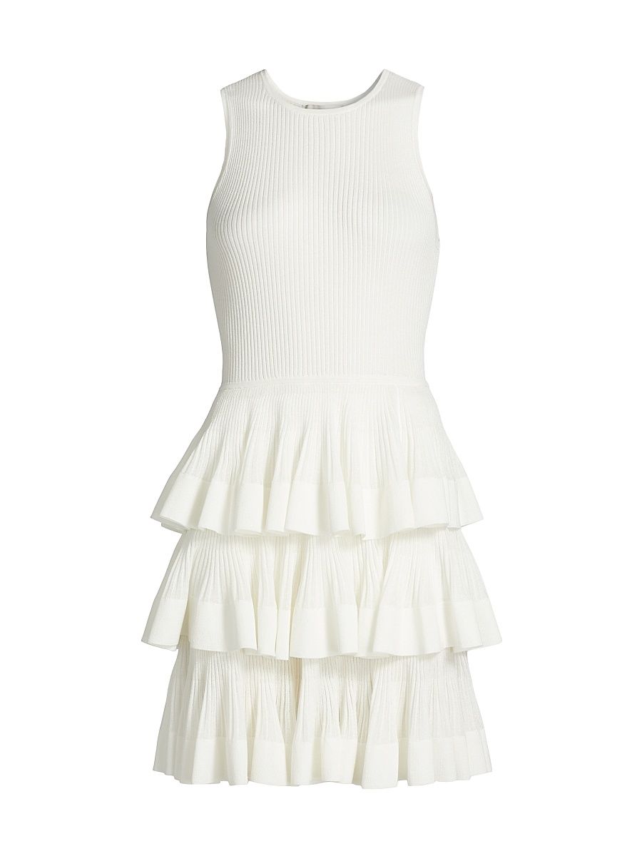 Women's Crush Sleeveless Ruffle Minidress - Cream - Size 8