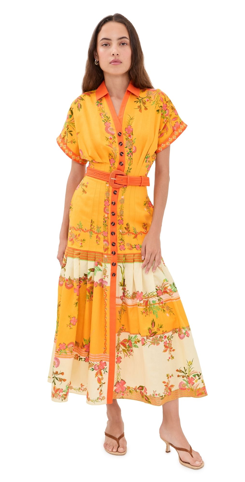 SALONI Riya Dress 2462 Zinnia Sunset Plmt 12