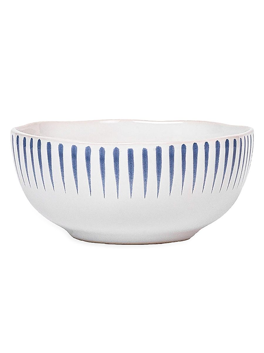 Sitio Striped Cereal/Ice Cream Bowl - White Washd Elft Blue
