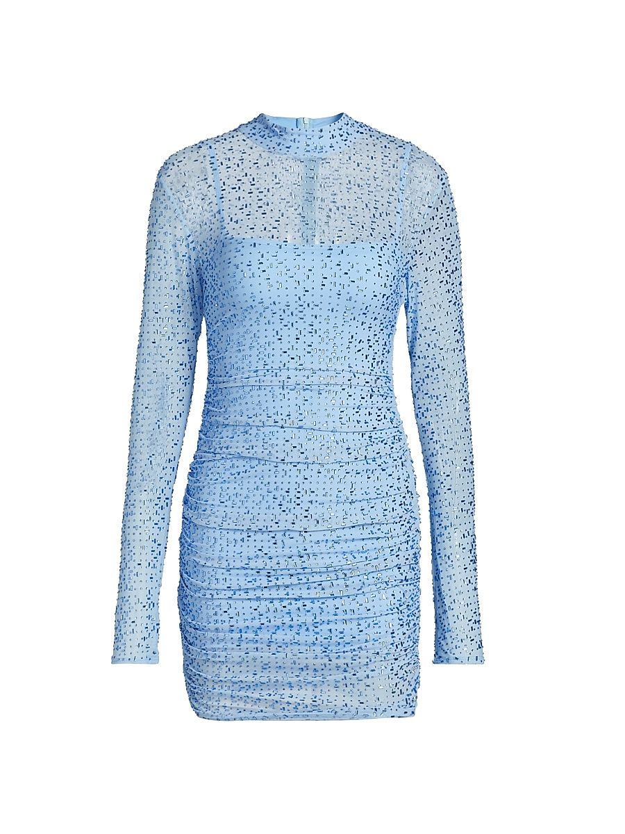 Women's Claudia Embellished Minidress - Blue - Size Large