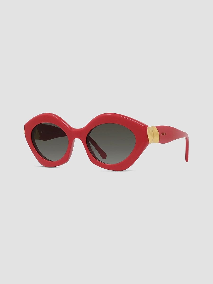 LOEWE Women's Coil 53MM Geometric Cat-Eye Sunglasses - Red