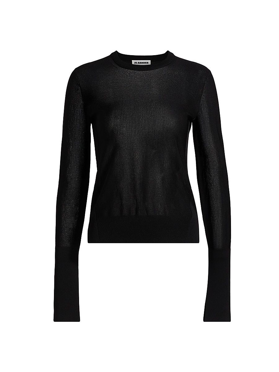Women's Superfine Knit Sweater - Black - Size 4