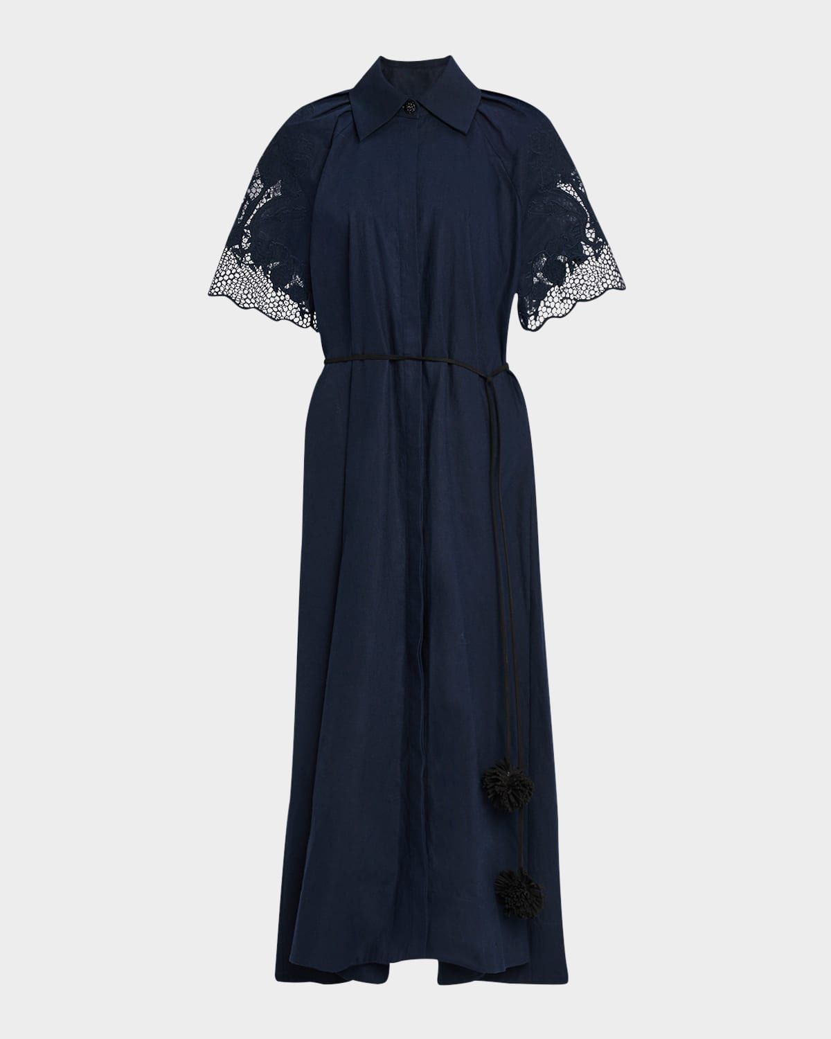 Florentina Linen-Cotton Midi Shirtdress