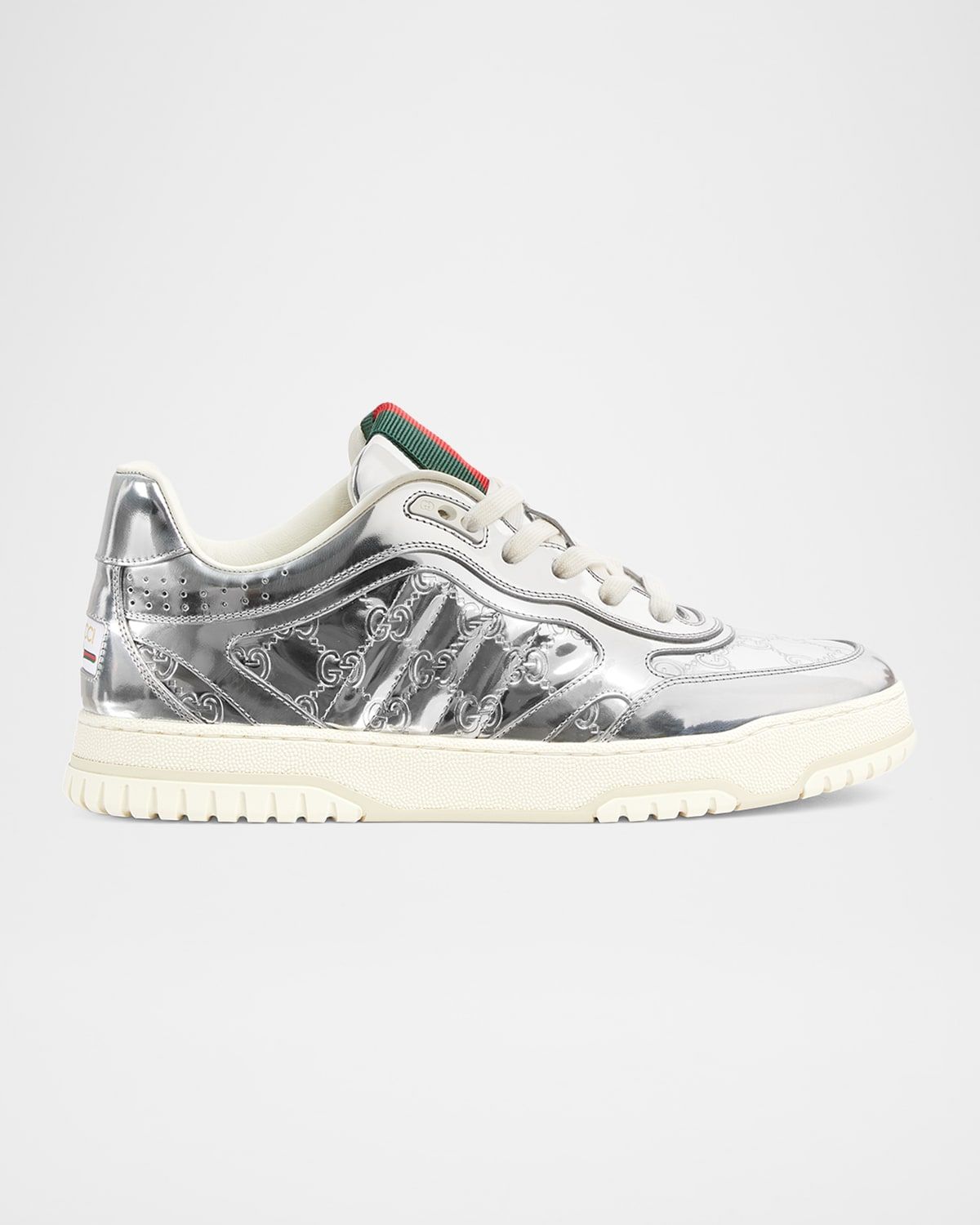 Men & apos;s Re-Web Mirror Leather Low-Top Sneakers